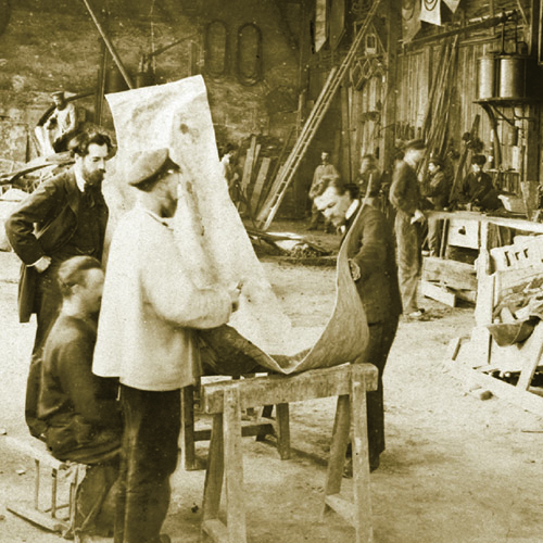 
Craftsmen Working on the Statue of Liberty